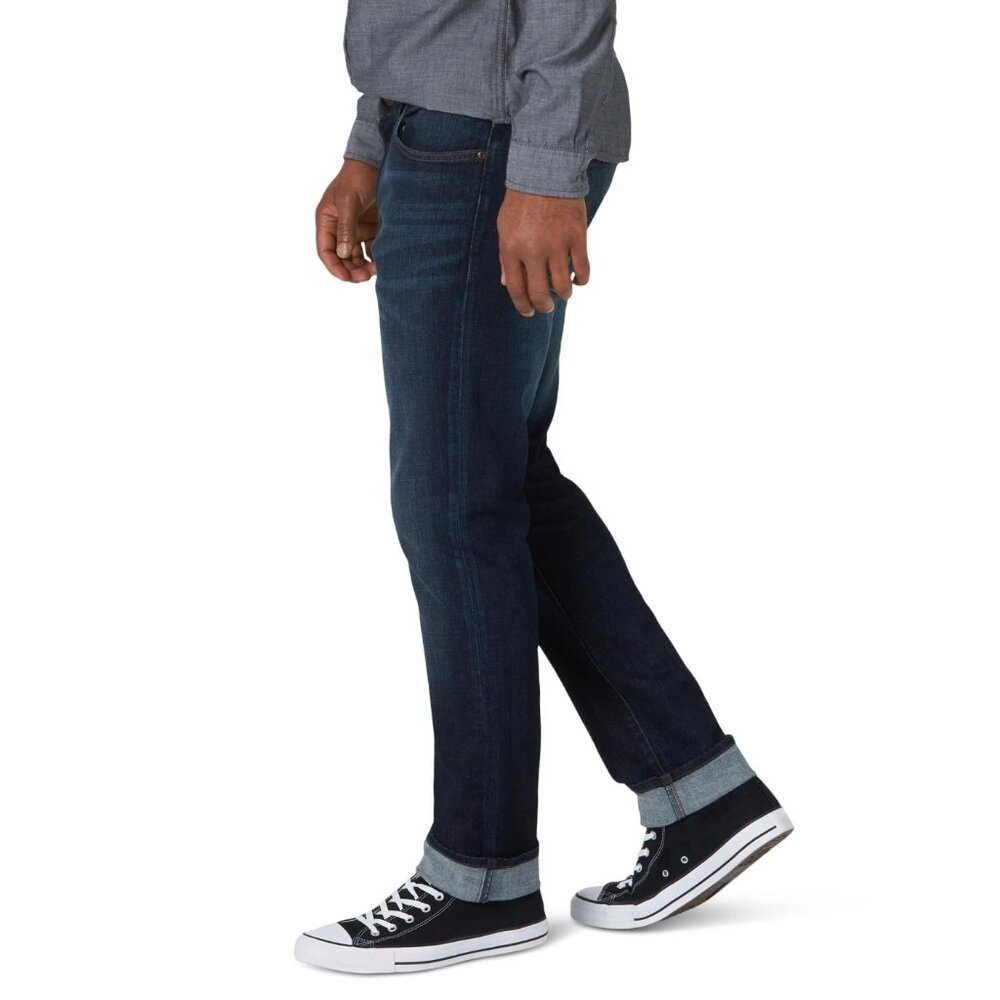 Lee Men's Straight Tapered Denim Jean 36X32 Indigo Blue Colour